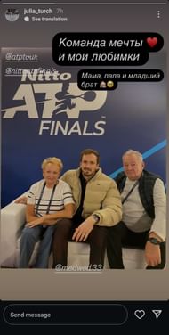 Screenshot of Medvedev's sister's Instagram story (Image via: Yulia Turchaninova Instagram handle)